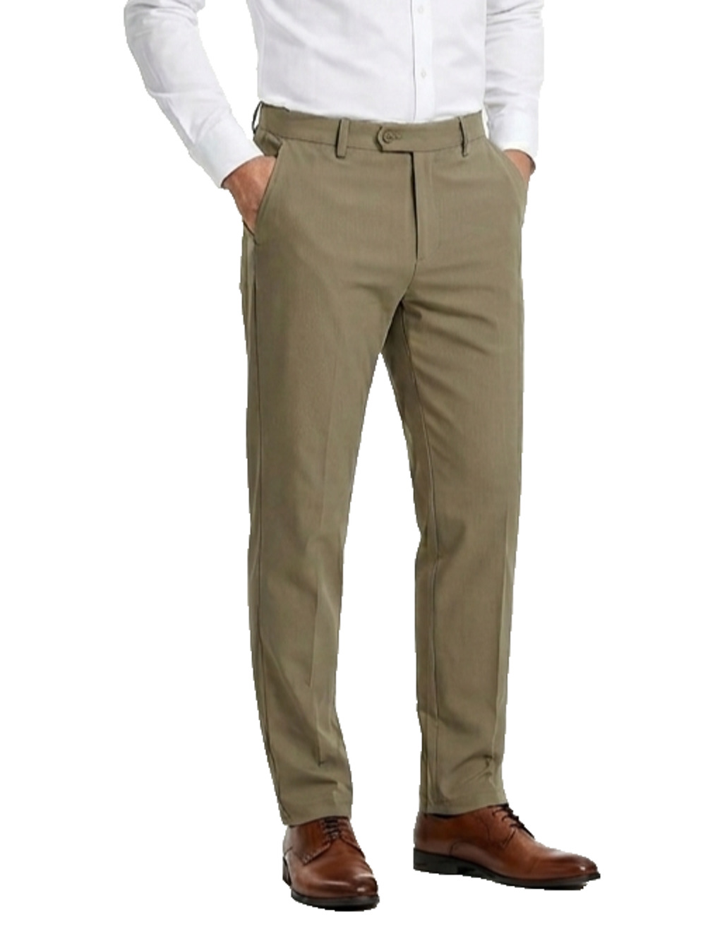PJ Paul Jones Mens Chino Pants Khaki Dress Trousers Stretch Flat Front Medium NW